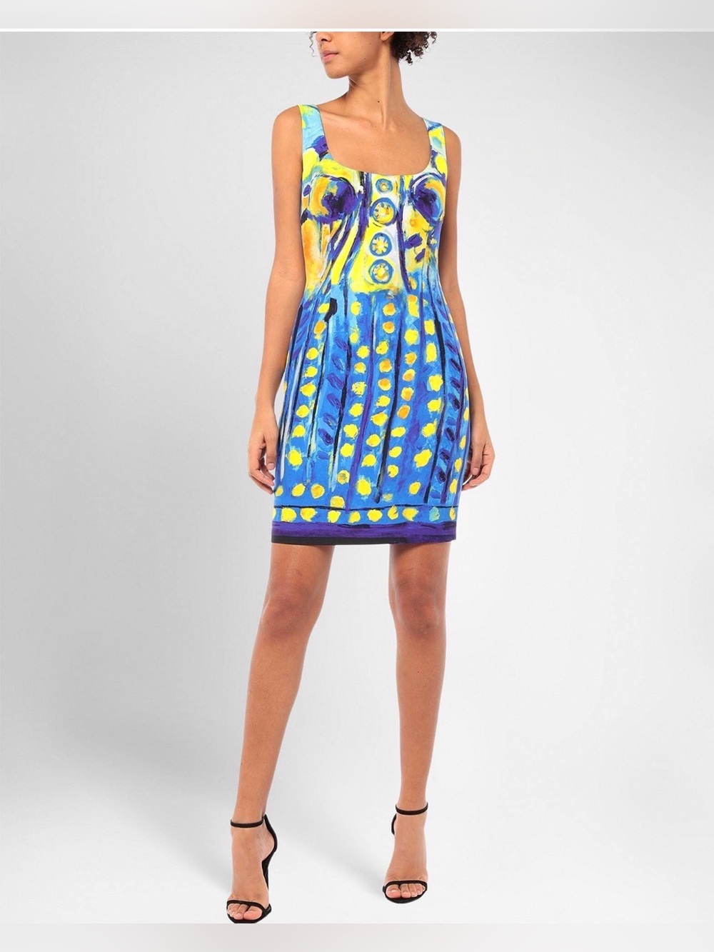 Moschino couture colourful dress